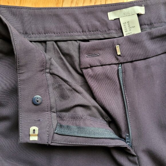 H&M Navy Blue Slacks Trousers Dress Pants Women's Size 10 - Picture 6 of 12